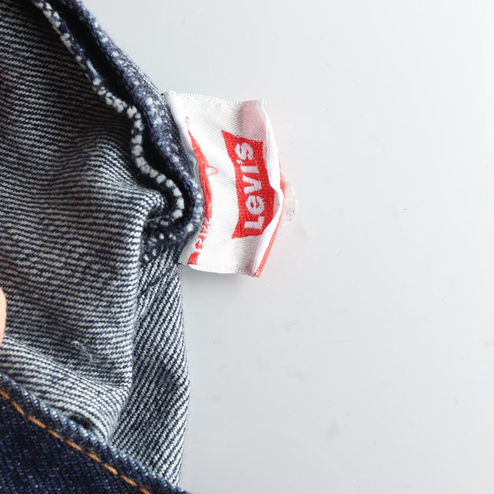 리바이스501 진청 워싱 롤업 데님 진 청바지 이미지 5