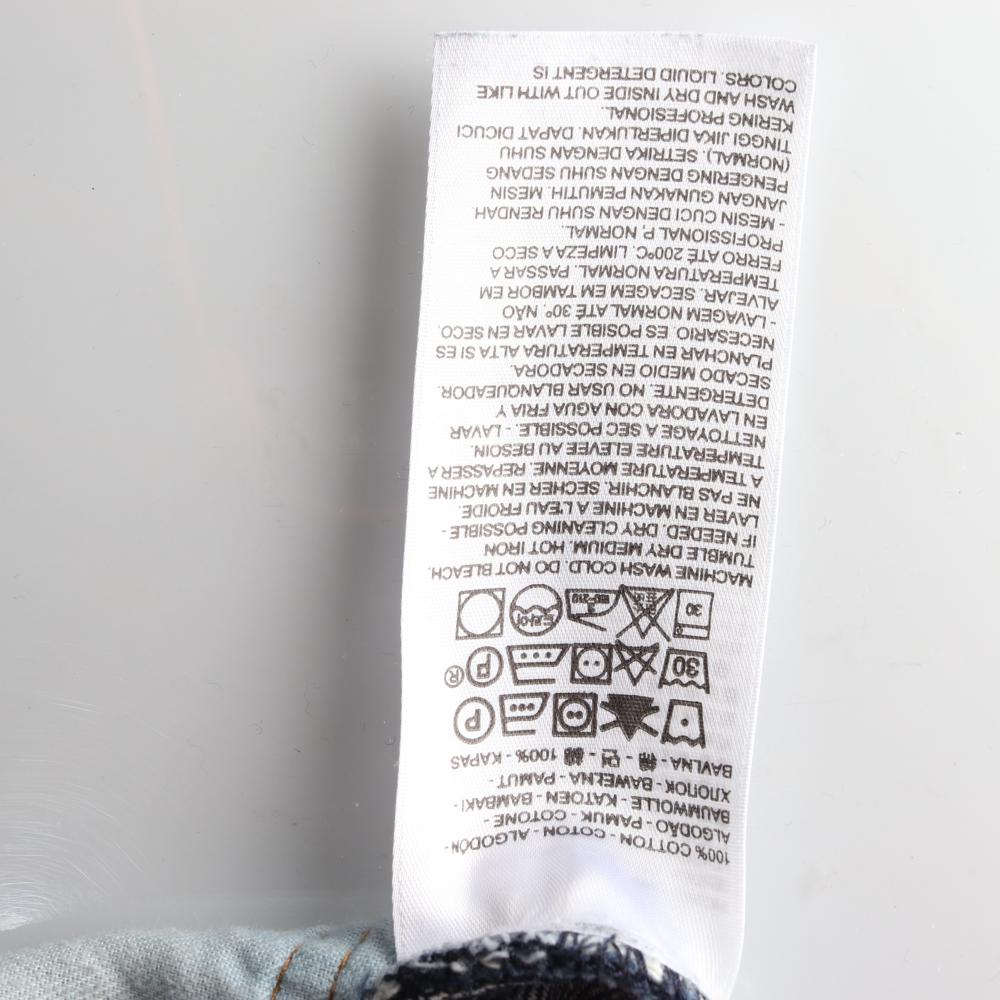 리바이스501 진청 워싱 롤업 데님 진 청바지 이미지 6