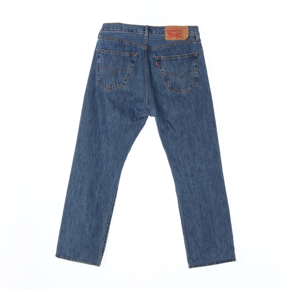 리바이스501 중청 데님 진 청바지 이미지 4