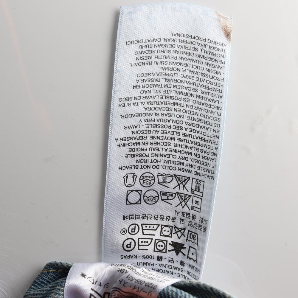 리바이스501 연청 워싱 데미지드 진 데님 청바지 이미지 6