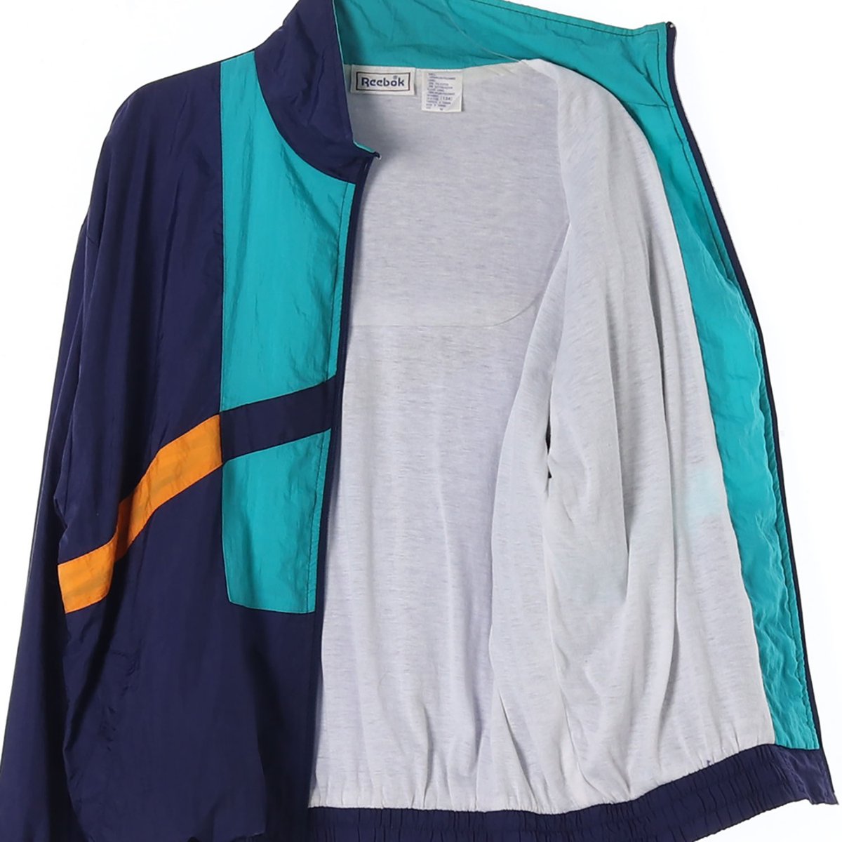 리복 네이비 블루 나일론 오버핏 바람막이 점퍼 이미지 4