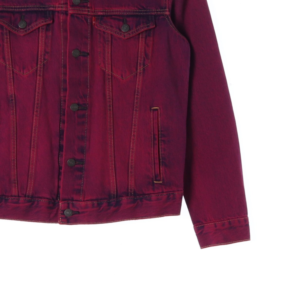 리바이스 와인 워싱 데님 청자켓 트럭커 이미지 3