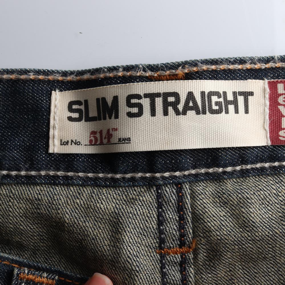 리바이스514 진청 스트레이트 데님 청바지 이미지 5