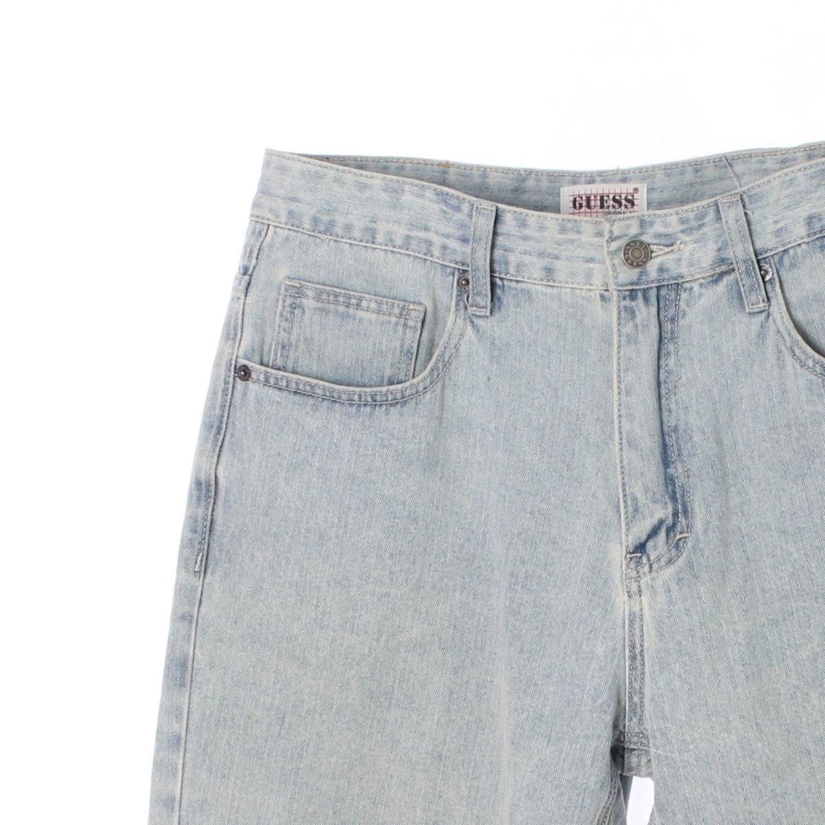 게스 연청 로고 반바지 쇼츠 청바지 청반바지 이미지 2