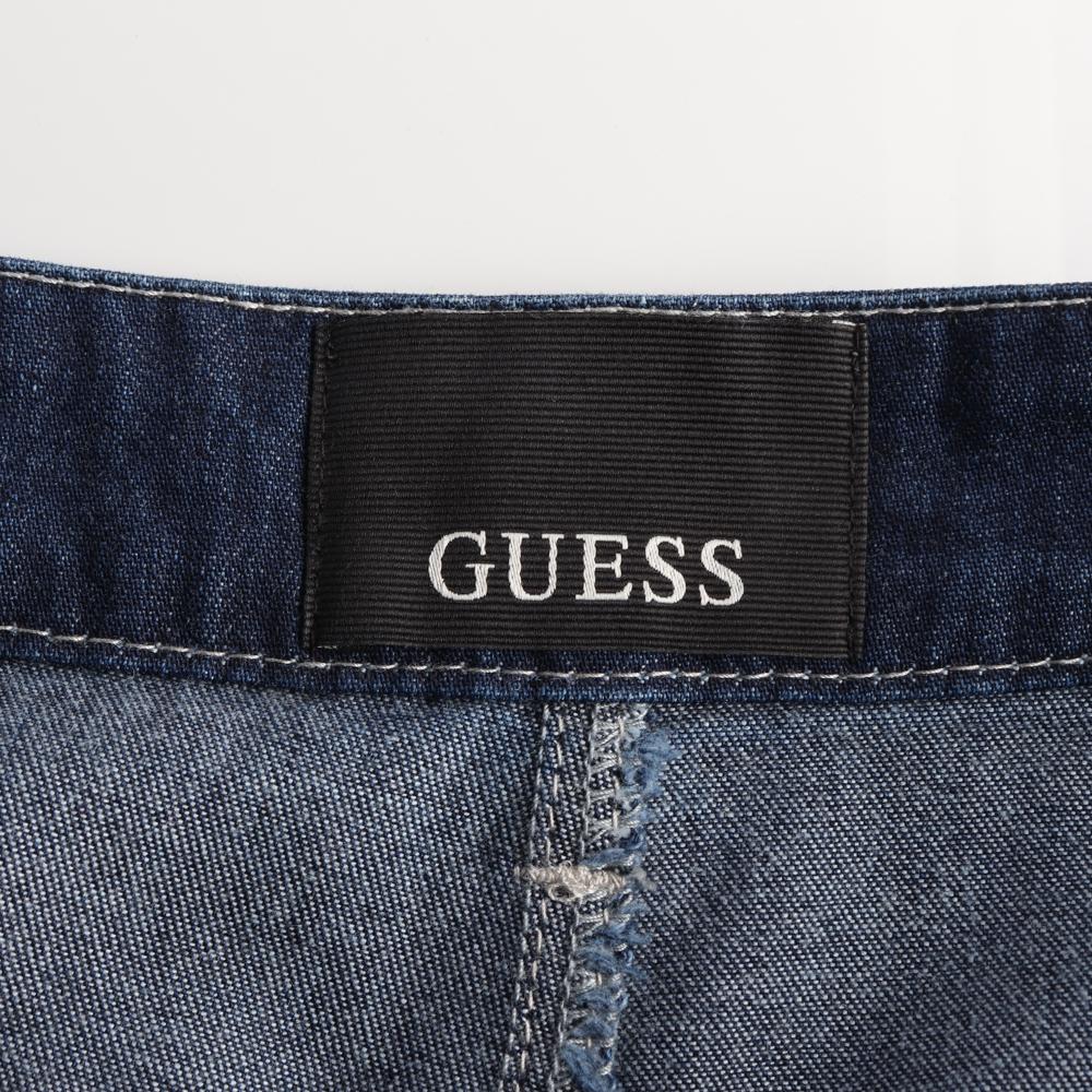 게스 진청 데님 쇼츠 청바지 청반바지 이미지 5