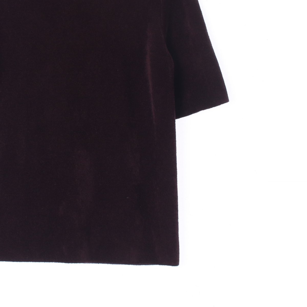 코스 버건디 모크넥 기모 벨벳 니트 티셔츠 이미지 3