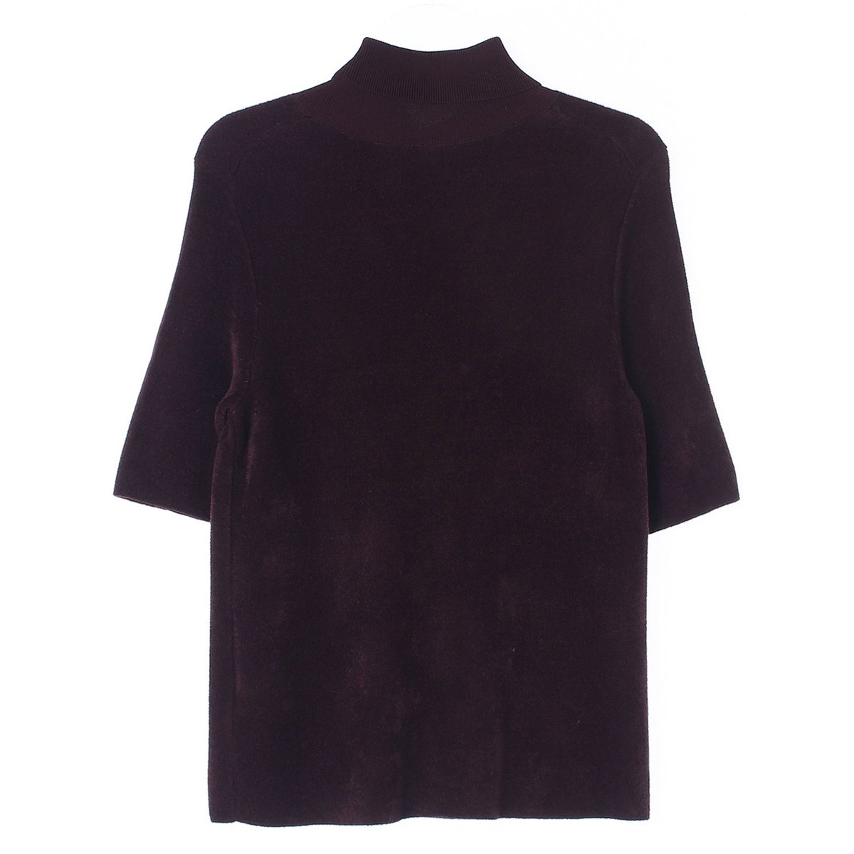 코스 버건디 모크넥 기모 벨벳 니트 티셔츠 이미지 4