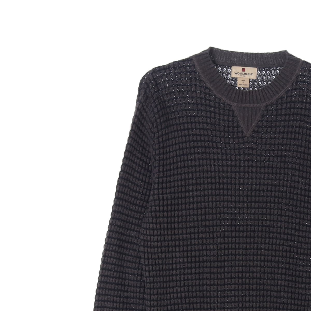 울리치 차콜 와플 긴팔 니트 스웨터 이미지 2