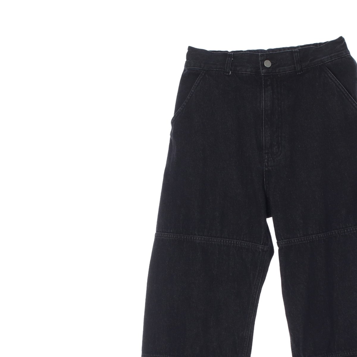 로드 존 그레이 블랙진 다크그레이 밴딩 와이드 청바지 이미지 2