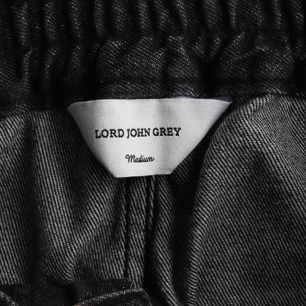 로드 존 그레이 블랙진 다크그레이 밴딩 와이드 청바지 이미지 5