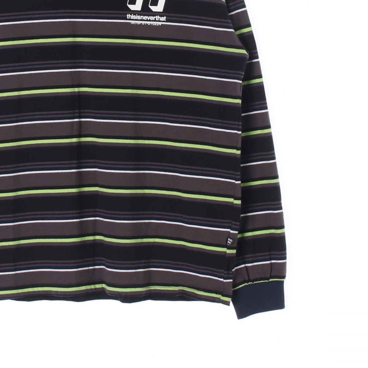 디스이즈네버댓 스트라이프 긴팔 라운드 티셔츠 이미지 3