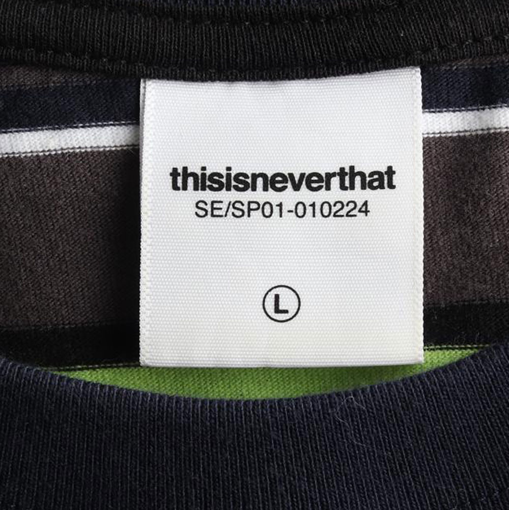 디스이즈네버댓 스트라이프 긴팔 라운드 티셔츠 이미지 5