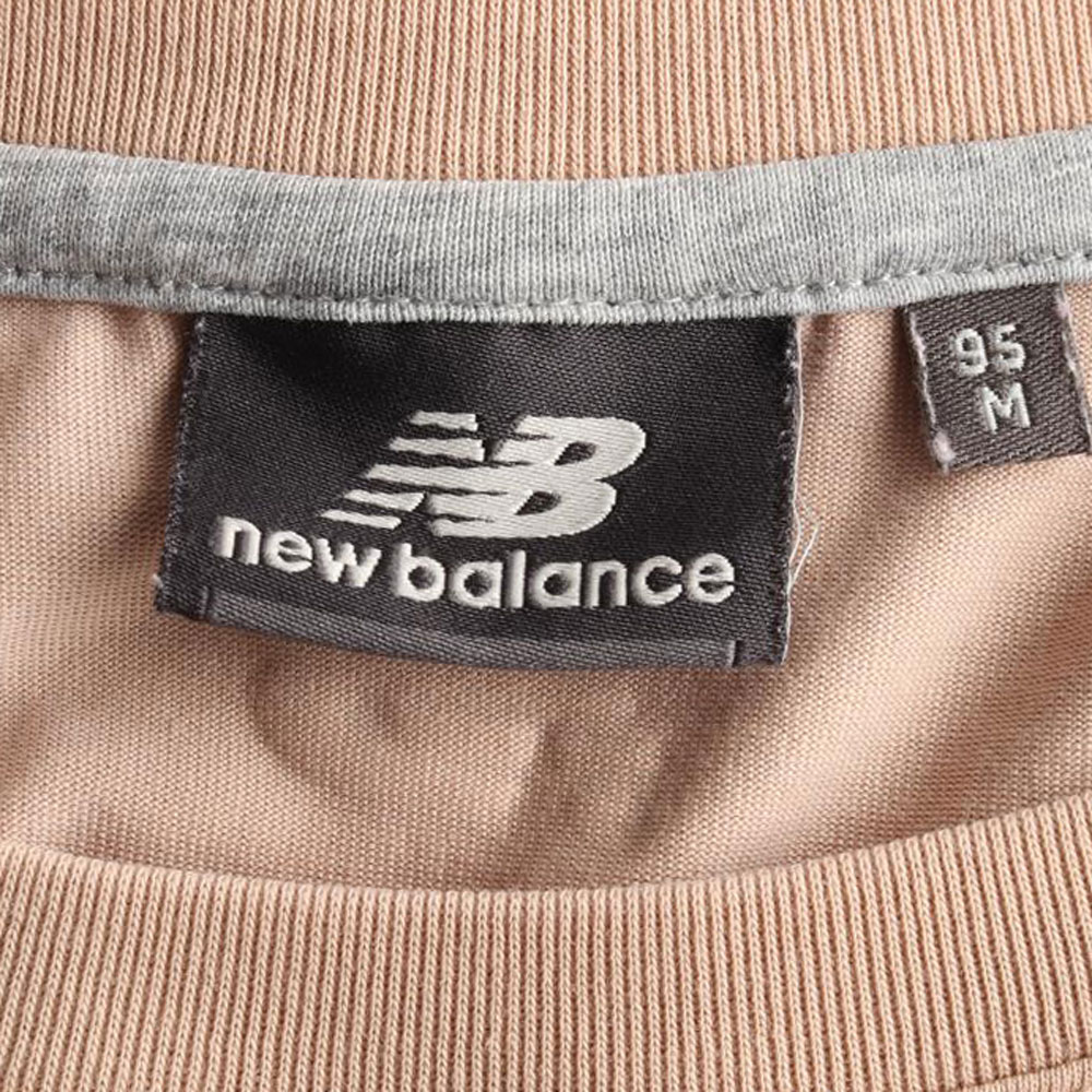 뉴발란스 베이지 로고 반팔 라운드 티셔츠 이미지 5