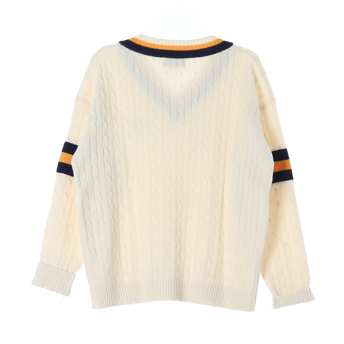 마크곤잘레스 아이보리 브이넥 꽈배기 니트 스웨터 이미지 4