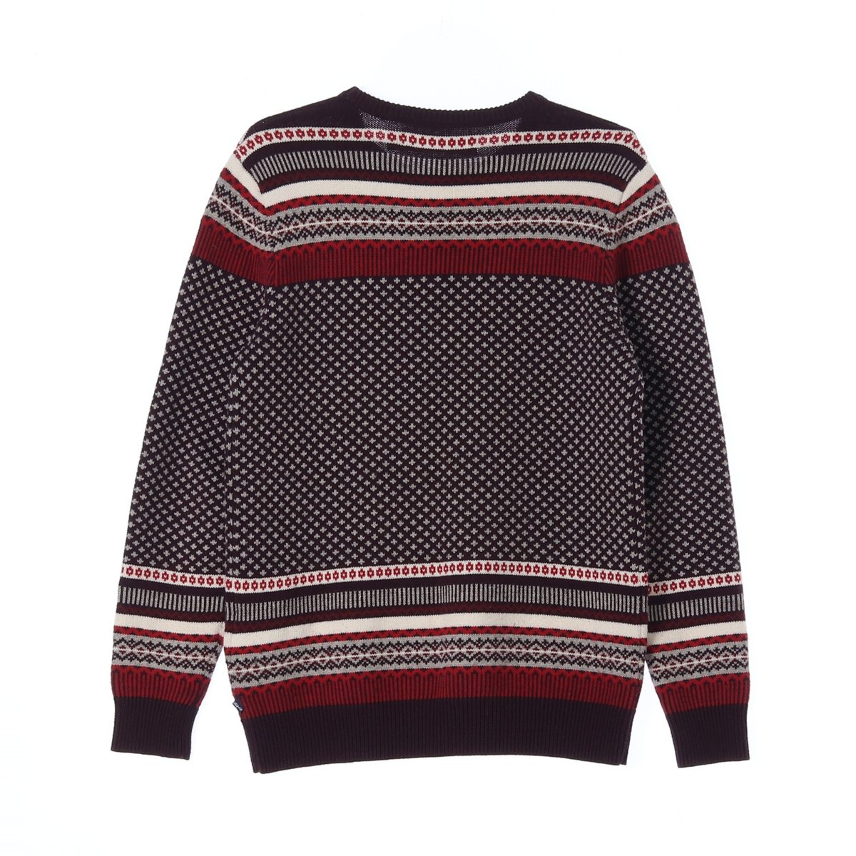 리바이스 버건디 패턴 라운드 울 니트 스웨터 이미지 4