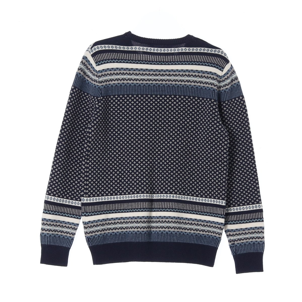 리바이스 네이비 패턴 라운드 울 니트 스웨터 이미지 4