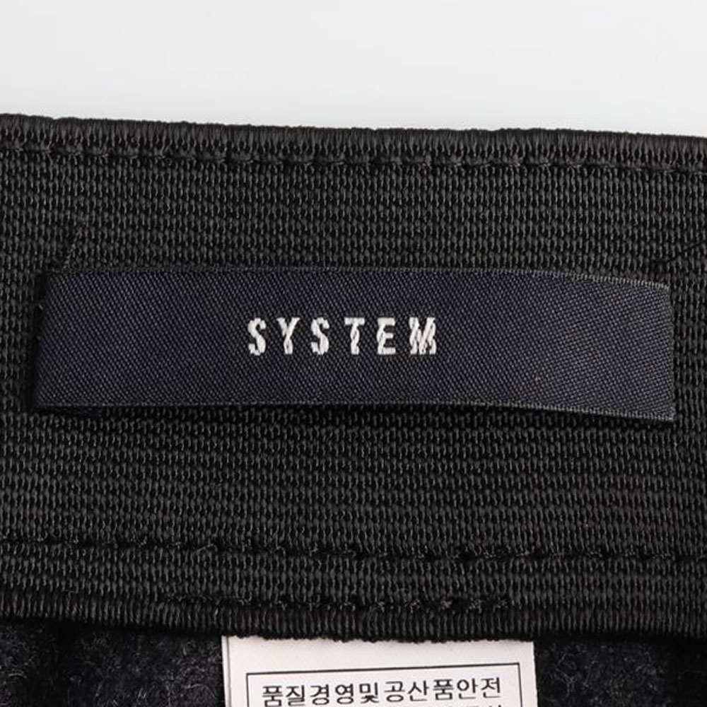시스템 울67% 그레이 와이드 밴딩 슬랙스 팬츠 이미지 5