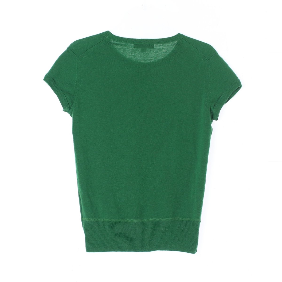 버버리 울캐시미어100% 그린 반팔 니트 스웨터 이미지 4