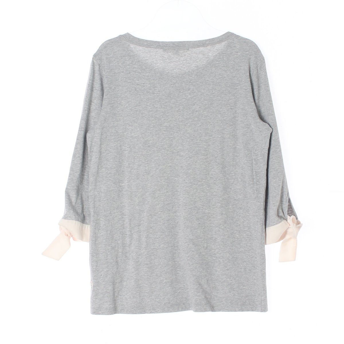 써스데이 아일랜드 리본 타이 소매 그레이 7부 티셔츠 이미지 4