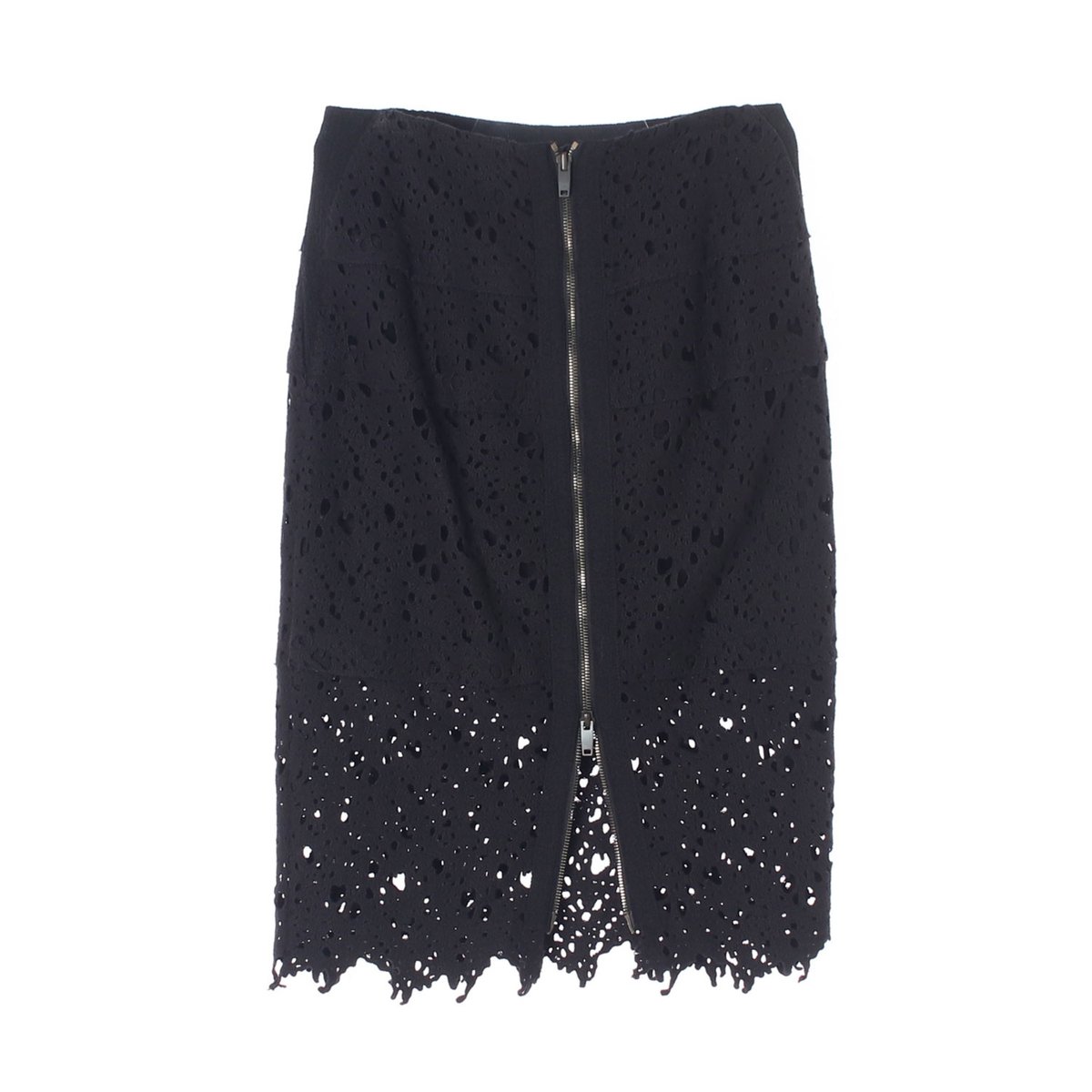 타임 블랙 레이스 집업 디테일 스커트 이미지 4