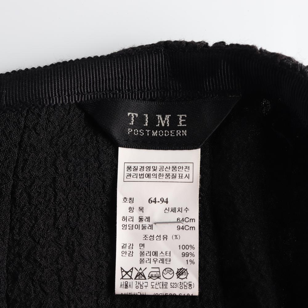 타임 블랙 레이스 집업 디테일 스커트 이미지 5