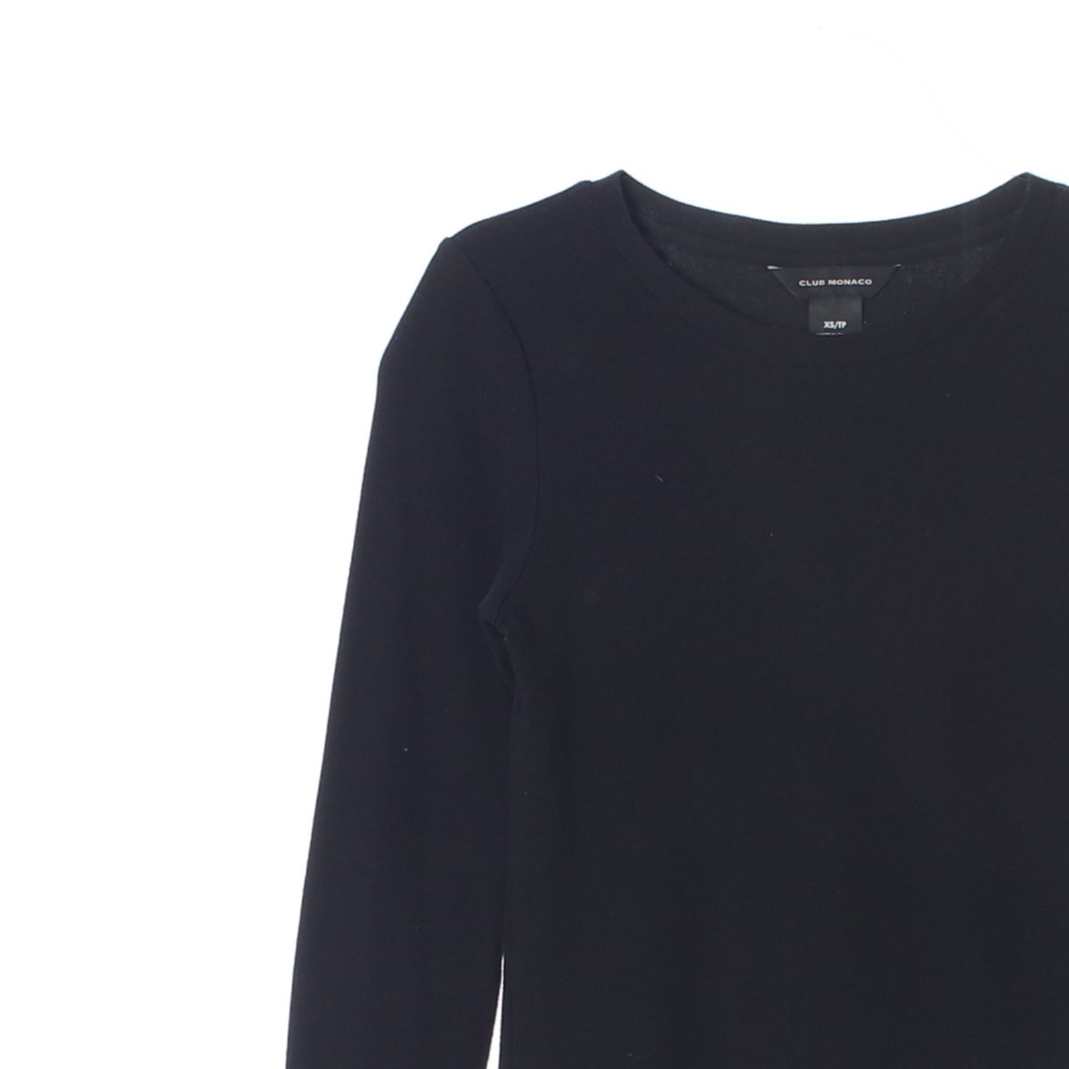 클럽모나코 블랙 베이직 긴팔 라운드 티셔츠 이미지 2