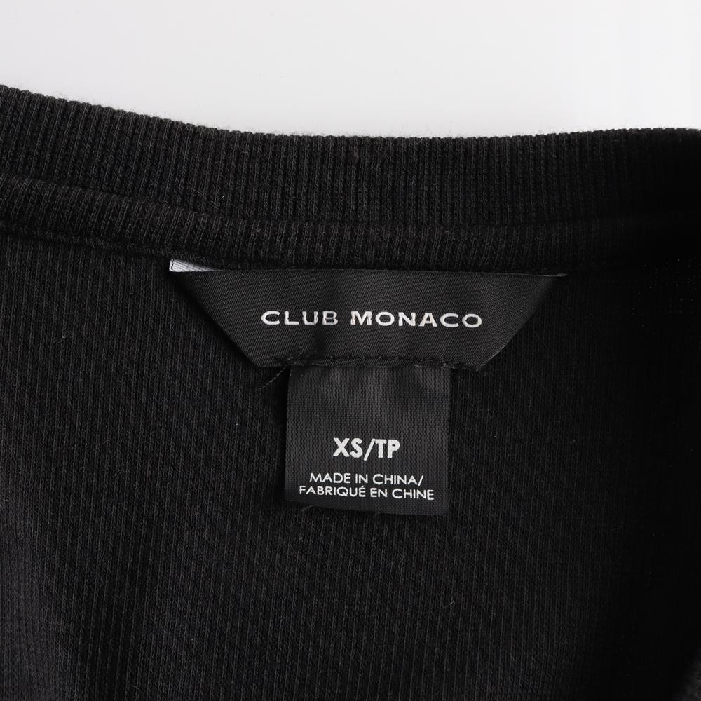 클럽모나코 블랙 베이직 긴팔 라운드 티셔츠 이미지 5