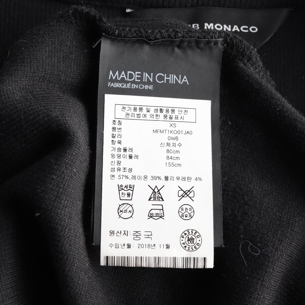 클럽모나코 블랙 베이직 긴팔 라운드 티셔츠 이미지 6