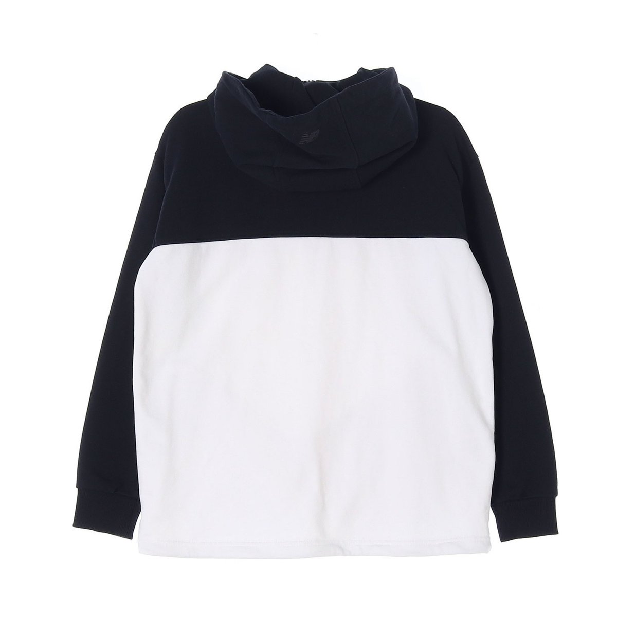 뉴발란스 블랙 화이트 아노락 하프집업 후드 티셔츠 이미지 4