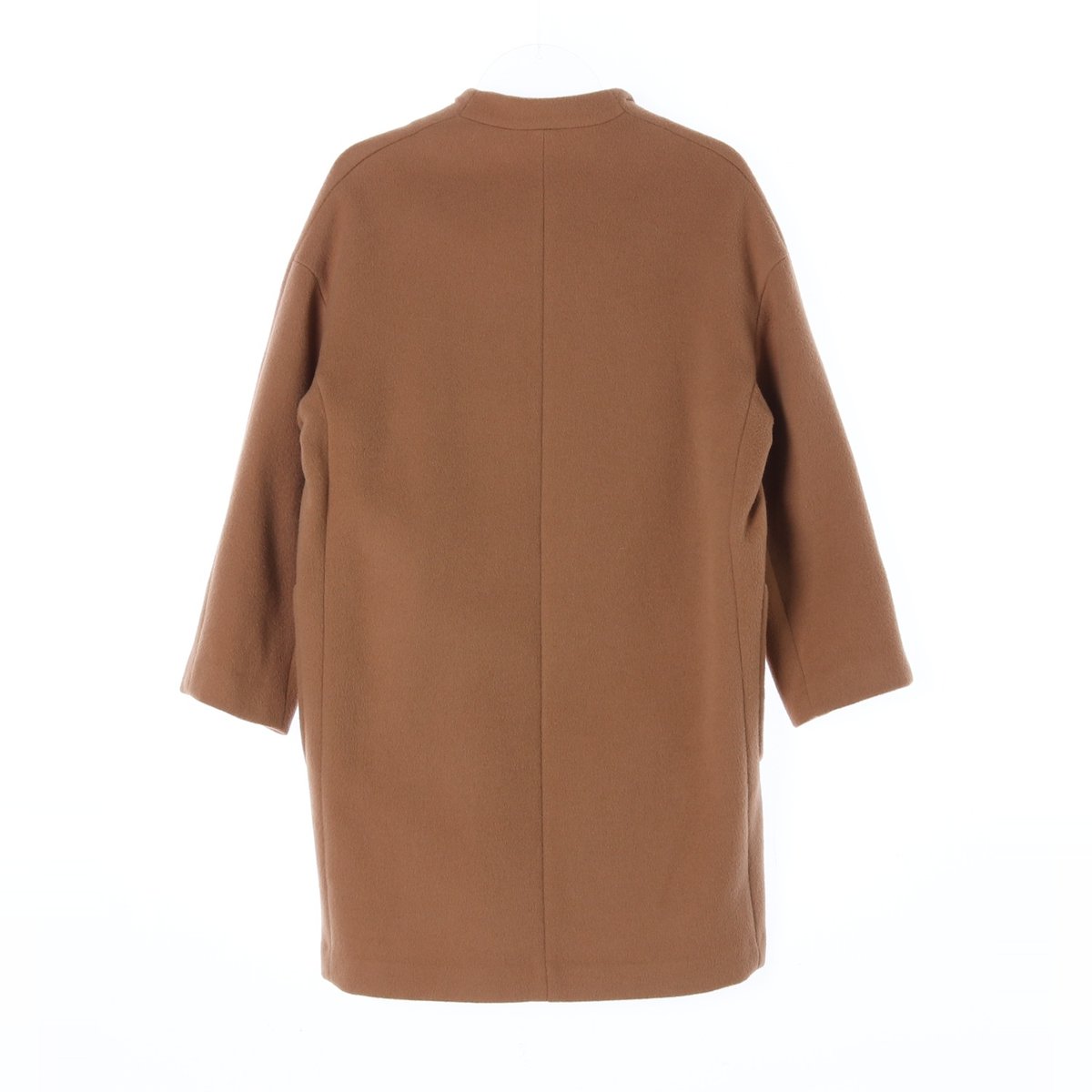 듀엘 울앙고라80% 카멜 브로치 하프 코트 이미지 5