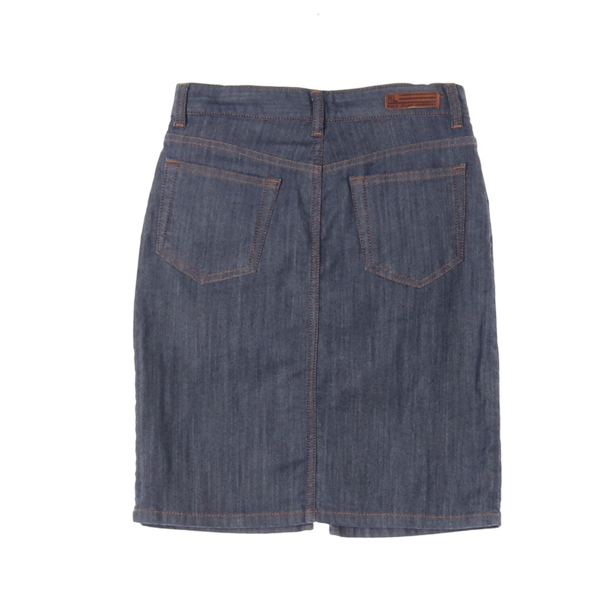 폴로 랄프 로렌 진청 데님 미디 스커트 이미지 4