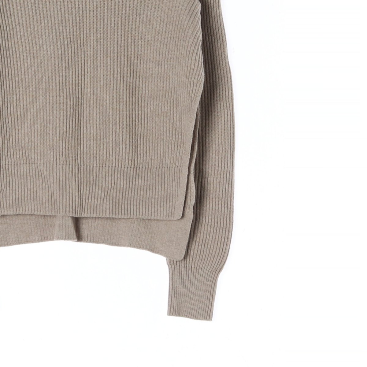 올세인츠 브라운 사이드 슬릿 언발 니트 스웨터 이미지 3