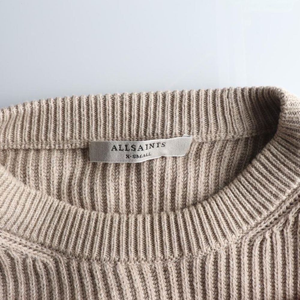 올세인츠 브라운 사이드 슬릿 언발 니트 스웨터 이미지 5