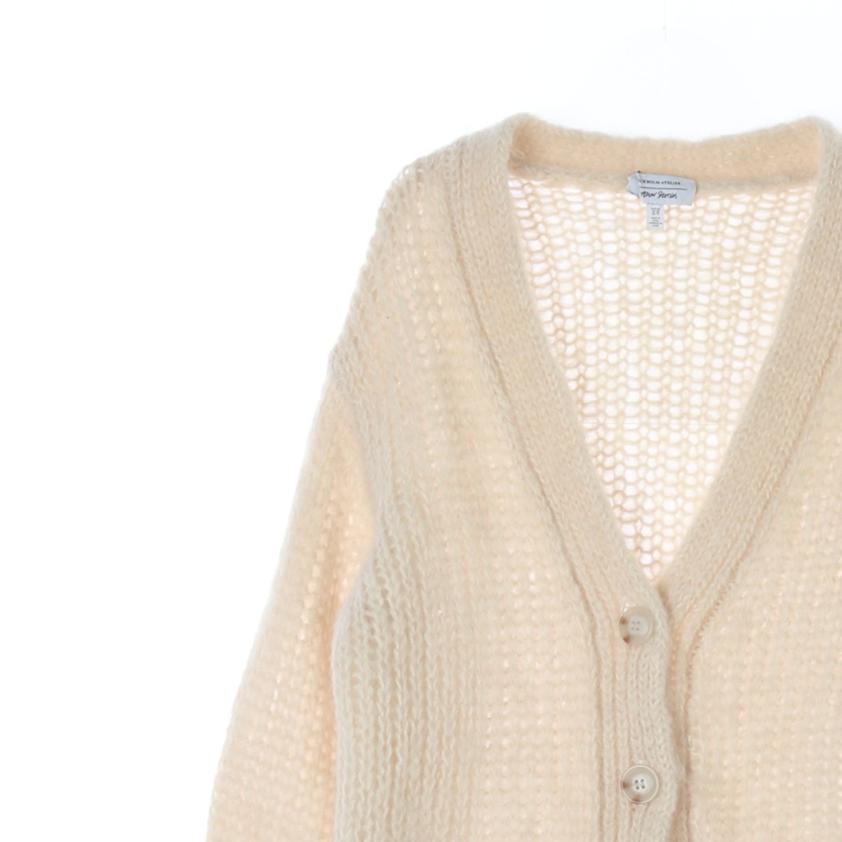 앤아더스토리즈 크림 울100% 오버핏 가디건 이미지 2