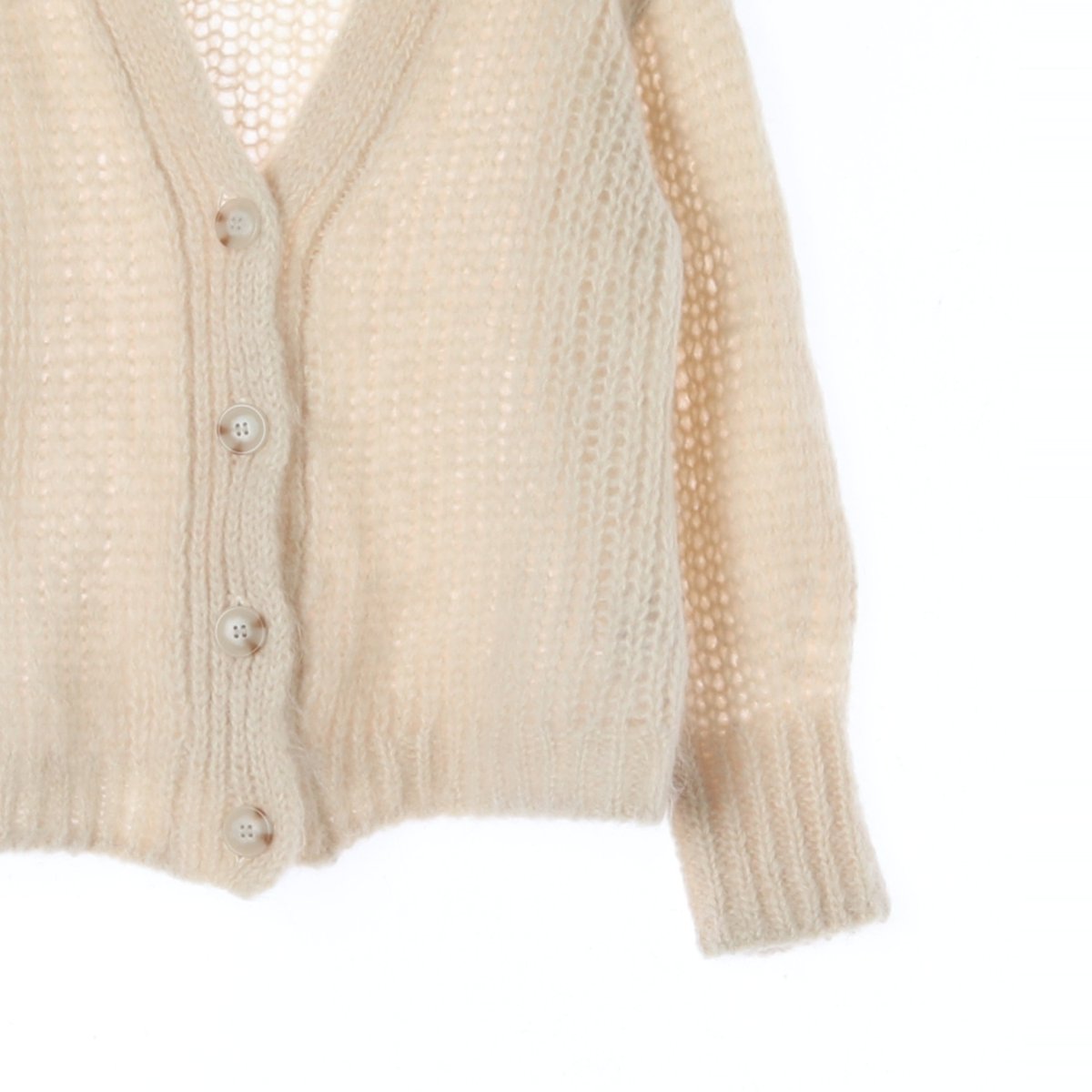 앤아더스토리즈 크림 울100% 오버핏 가디건 이미지 3