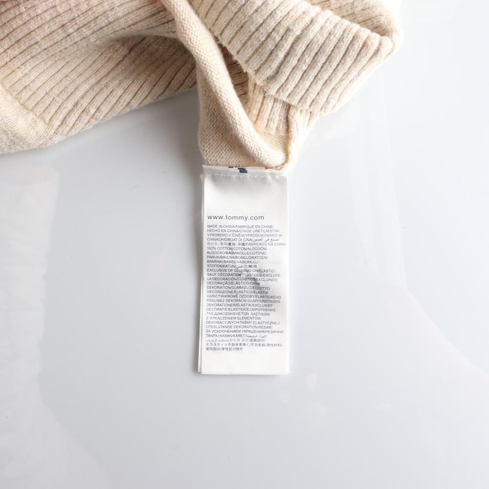 타미힐피거 베이지 하이넥 집업 니트 가디건 이미지 6