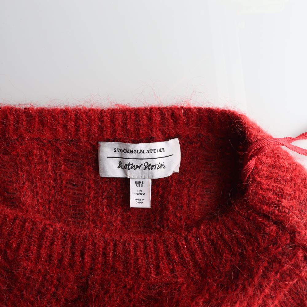 앤아더스토리즈 레드 울/모헤어 니트 스웨터 이미지 5