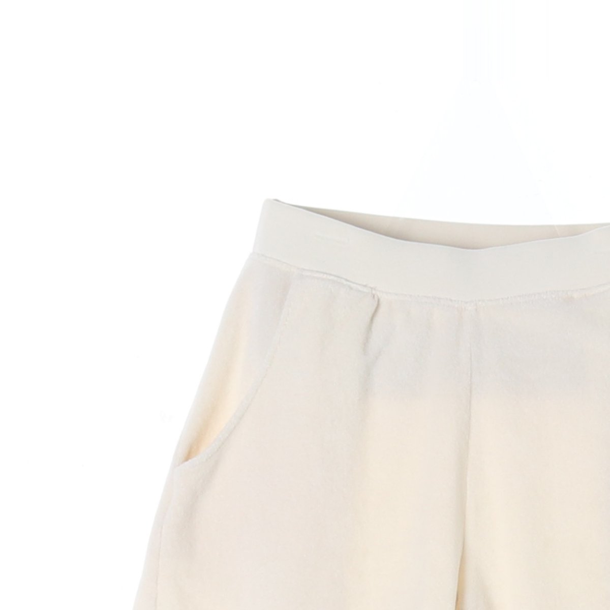 큘 아이보리 스웨트팬츠 쇼츠 밴딩 반바지 이미지 2