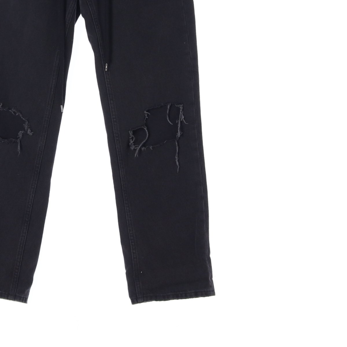 올세인츠 다크 그레이 데미지 진 데님 청바지 이미지 3