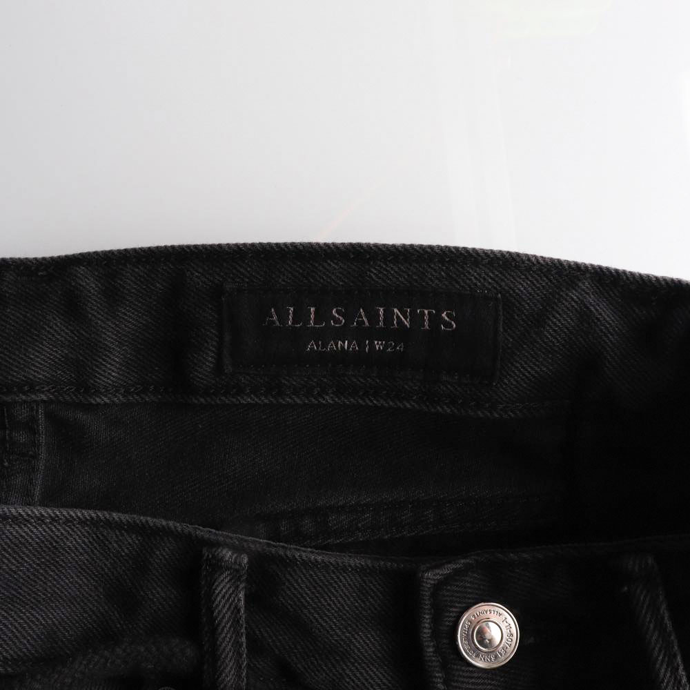 올세인츠 다크 그레이 데미지 진 데님 청바지 이미지 5