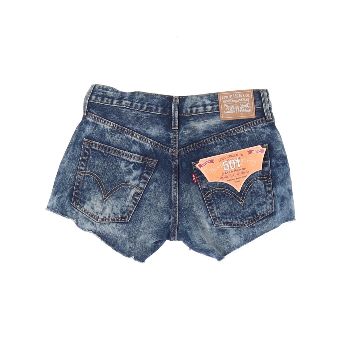 (새상품) 리바이스501 워싱 데님 쇼츠 청반바지 이미지 4