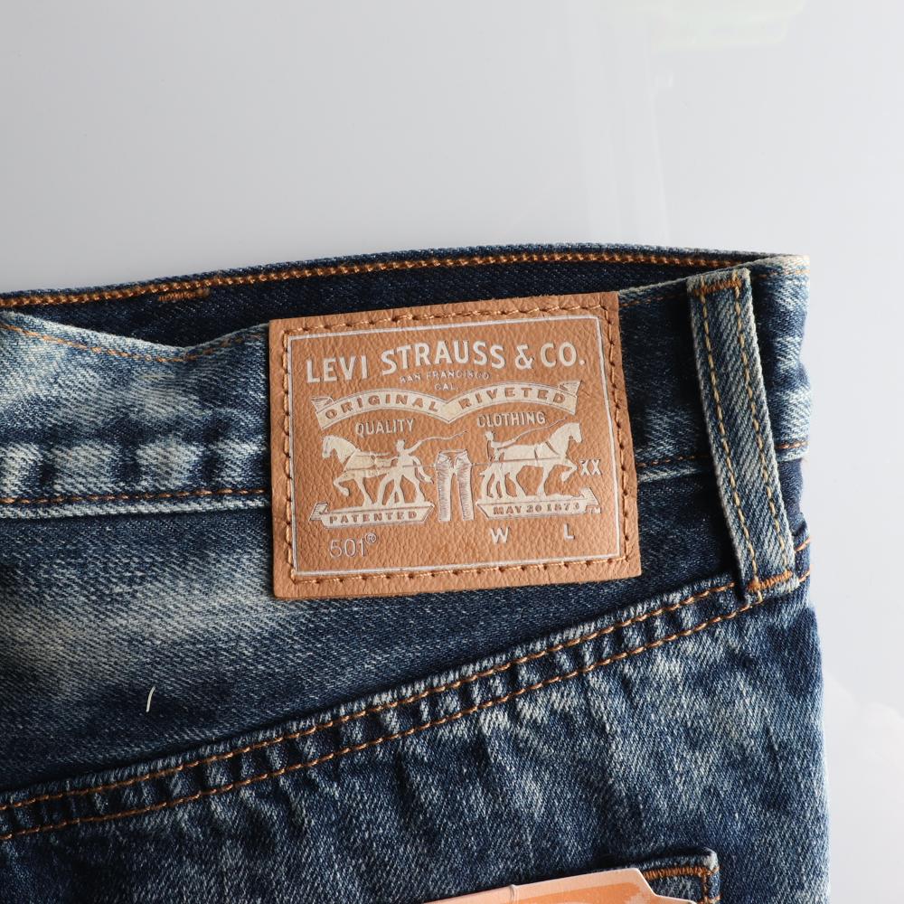 (새상품) 리바이스501 워싱 데님 쇼츠 청반바지 이미지 5