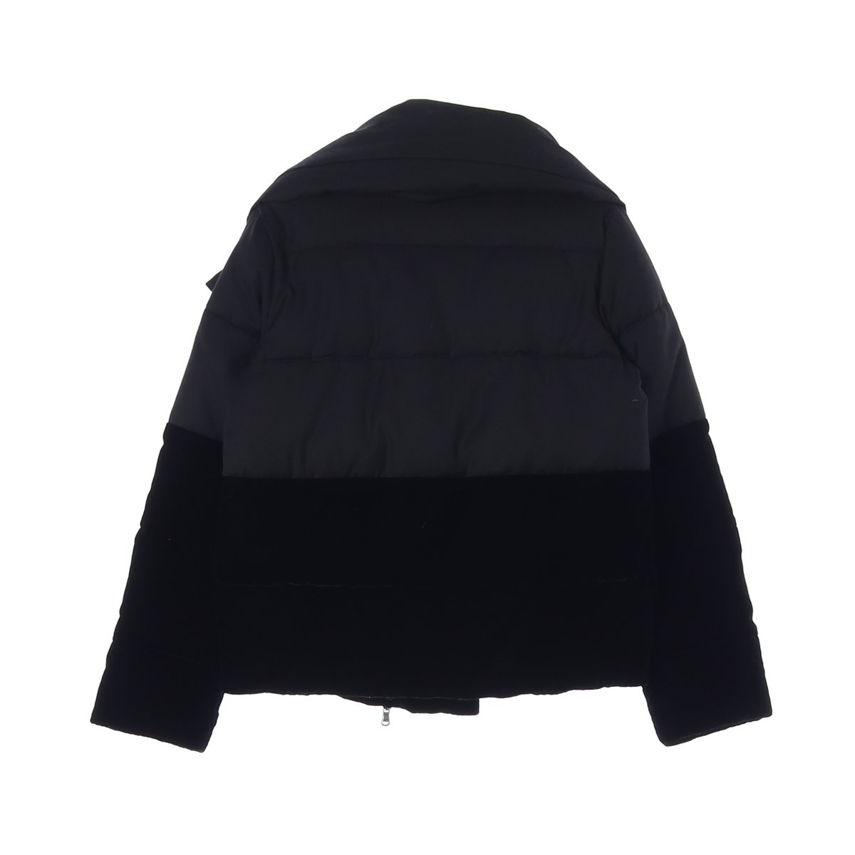 엠포리오 아르마니 벨루어 벨벳 배색 숏패딩 이미지 5