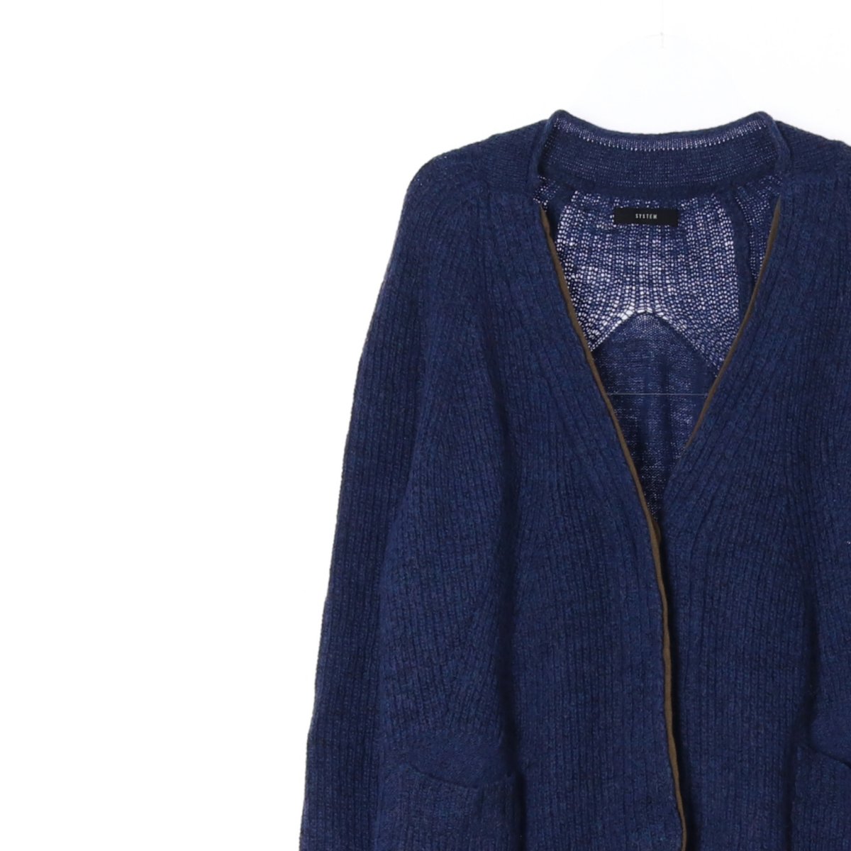 시스템 울모헤어84% 블루 니트 롱가디건 이미지 2
