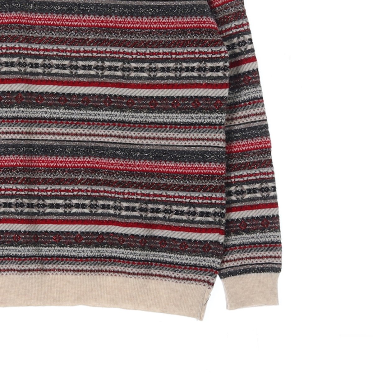 아떼바네사브루노 울100% 스트라이프 패턴 니트 스웨터 이미지 3