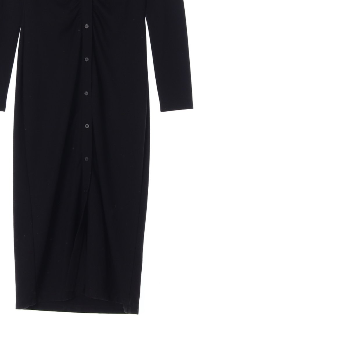 코스 블랙 셔링 롱 셔츠원피스 이미지 3