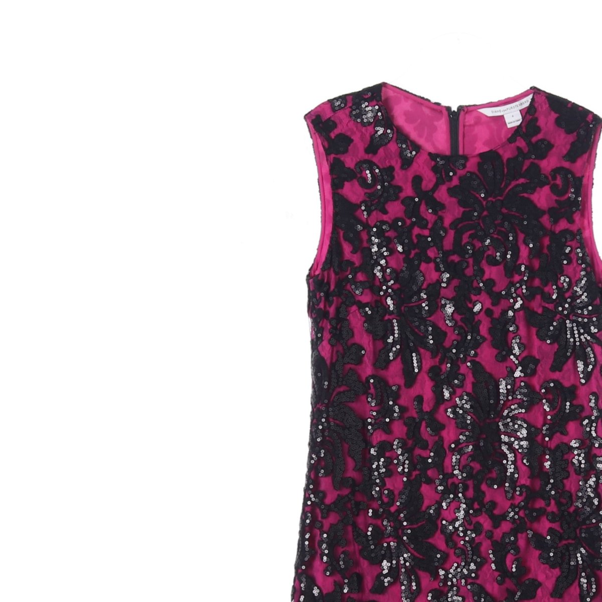 다이앤본퍼스텐버그 민소매 레이스 스팽글 드레스 이미지 2