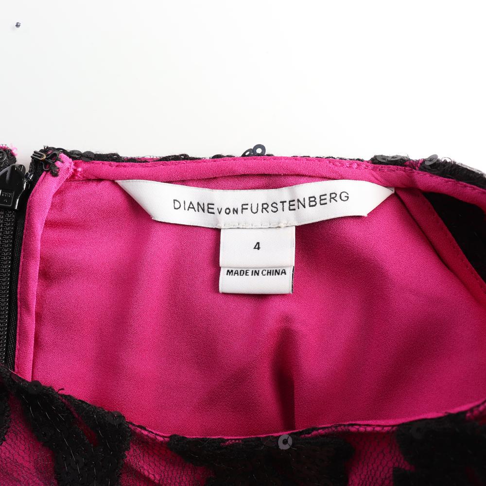 다이앤본퍼스텐버그 민소매 레이스 스팽글 드레스 이미지 5