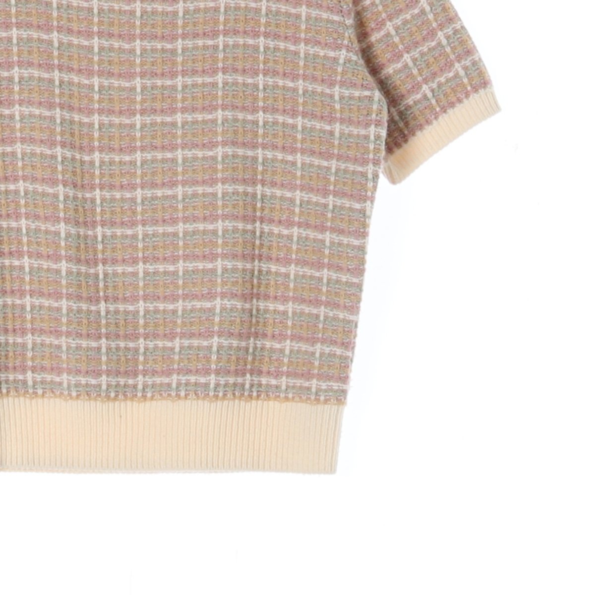 에잇세컨즈 아이보리 핑크 반팔 니트 스웨터 이미지 3