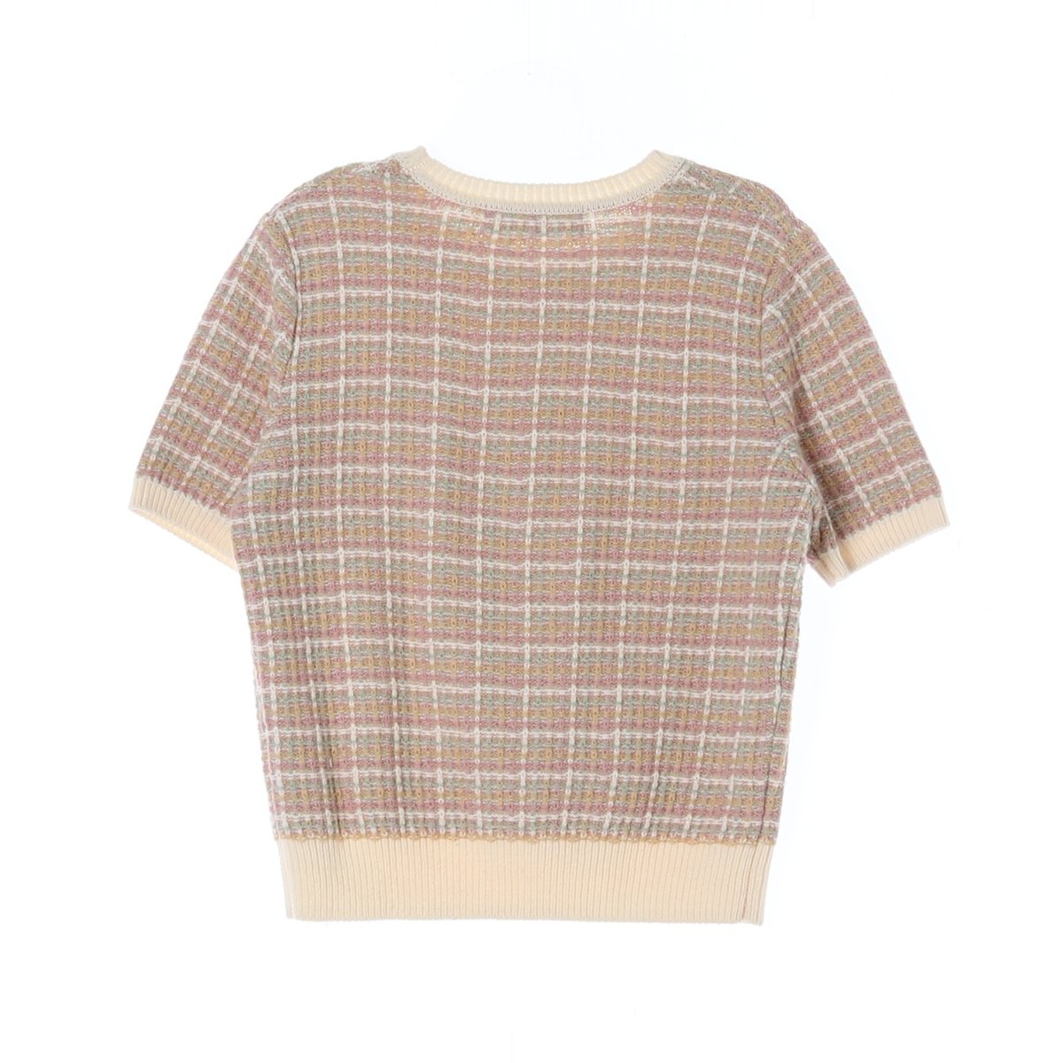 에잇세컨즈 아이보리 핑크 반팔 니트 스웨터 이미지 4